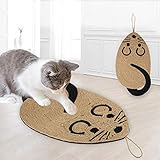 Kratzbrett Katzen Kratzmatte Rutschfest Sisalmatte Langlebig Kratzteppiche Sisal Kratzpad Scratching Pad Hängend Kratzpappe Krallenpflege Katzenspielzeug Katzenkratzmatte für Möbel Sp