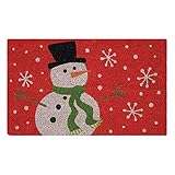 wojonifuiliy Fußmatte Weihnachten Weihnachtsmann Winter Polyester Haustür Türmatte Teppich Bodenmatte Dekoration rutschfest Matten Teppiche für Innen und Außen Decor (G, 60x40cm)