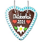 Lebkuchen Herz - 18cm - Oktoberfest 2021 - bekannt von der Wiesn, Volksfest, Oktob