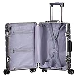 RTRD 20-Zoll-Kabinen-Koffer-Räder Reisetasche Männer Trolley Ultralight Business Aluminiumrahmen Rolling Gepäck Spinner, rot, 24'
