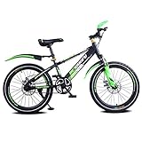 GZMUK Mountainbike Kinderfahrrad 16 Zoll (18 Zoll) Sitz Kinderrad Singlespeed Höhenverstellbar,Scheibenbremsen,Grün,16