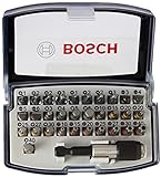 Bosch Professional 32tlg. Schrauberbit Set Extra Hart (Kreuzschlitz-, Pozidriv-, Hex-, T-, TH-, S-Bit, Zubehör Bohrschrauber und Schraubendreher)
