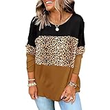 Damen Sweatshirt Oberteile Sexy Glitzer Langarmshirt, Casual Mode Langarm Shirt Bluse Tops, Tunika Elegant Einfarbig Pullover Jumper Herbst Winter Streetwear L