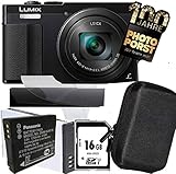 1A Photo PORST Jubiläums Angebot Panasonic Lumix TZ71 EG-K schwarz Digitalkamera+SD 16 GB Speicherkarte+Tasche+Display-Schutzfolie+Ersatzakku+Mik