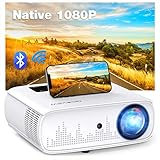 WiFi Beamer, 5G Mini Beamer 9000 Lumen Native 1080P Full HD Heimkino Beamer 4K, Bluetooth Beamer WLAN Projektor 300’’ Display kompatibel mit TV Stick, HDMI, VGA, USB, X-Box, iOS/Android Smartp