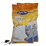 White Cat 2 x 15 L Katzenstreu mit Babypuder Duft Klumpstreu staubarm + 2 M