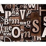 zcyg Tapete Wallpaper 3D Wallpaper Retro Englisch Alphabet Wandpapier Internet Café Wohnzimmer Tv Hintergrund Wand Escape Room Wallpaper(Color:EIN)