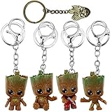 BlueXP Baby Groot Schlüsselanhänger Figur Marvel Klauee Groot Keychain 5 Stück Guardians of The Galaxy Groot Baby Schlüsselanhäng