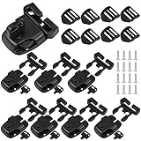 Hysagtek Spa-Whirlpool-Abdeckungs-Clips, Ersatzriegel, Clipschloss mit Schlüssel und Hardware, Schwarz, 8 Stück