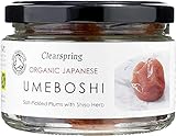 Clearspring BIO Umeboshi - 15x 200g Glas - japanische Pflaumen Ume-Früchte Salz-Aprikose biologische Trockenpflaumen mit Shiso-Blättern und Meersalz aus Japan, fermentiert und g