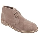 Roamers Damen Desert Boots/Wüstenstiefel/Schuhe, Wildleder, ungefüttert (41 EU) (Helles Taupe)