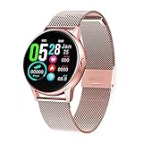HYK Smartwatch, Touchscreen mit Herzfrequenz- und Blutdruckmessung, Aktivitätstracker für Damen und Herren, IP67 wasserdicht, kompatibel mit Android IOS(F)