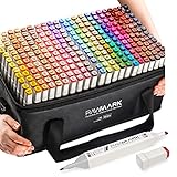 RAWMARK 262 Farben Alkohol Marker Set | Doppelseitiger Marker Stifte 262 Stück | Manga Stifte | Graffiti Stifte | Marker Pen für Graffiti von Architekturprojekten auf Stoffen oder Holz | Twinmark