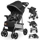 Lionelo Emma Plus Kinderwagen Kindersportwagen leicht modern klein Buggy mit Liegeposition zusammenklappbar (Stone)