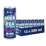 Meßmer Cold Tea sparkling Johannisbeere Minze | mit aufgebrühtem Pfefferminztee | mit Kohlensäure | mit der natürlichen Süße des Rohrzuckers | 12 x 330