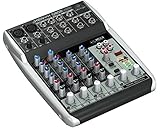 Behringer Q802USB Xenyx Premium 8-Kanal 2-Bus Mixer mit Mic Preamps/Kompressoren/British EQs und USB/Audio I