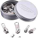 Mudder 36 Stück Reißverschluss Ersatz Reißverschluss Reparatur Set, Silb