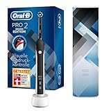 Oral-B PRO 2 2500 Elektrische Zahnbürste/Electric Toothbrush, mit 2 Putzmodi und visueller Andruckkontrolle für Zahnpflege, Design Edition mit Reiseetui, Geschenk für Sie/Ihn, schw