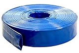 Neu PVC Flachschlauch - Bauschlauch - Industrieschlauch - 8 bar - blau - (Ø 25 mm | 1 Zoll, Länge: 1m | Meterware)