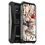 Ulefone Armor 8 Pro Smartphones Wasserdicht - Android 11 Outdoor Handys ohne Vertrag Staubdicht Fallfester AI Qcta-Core Prozessor 6+128GB 6,1-Zoll-Bildschirm 16MP+5MP+2MP+8MP Kameras (Schwarz)