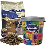 Lyra Pet® 8 kg + 400 g gratis High Premium Hundefutter Dog Soft Strauß & Kartoffel Trockenfutter hypoallergen getreidefrei glutenfrei Zahnpflege Hunde Hund Futter in 30 L T