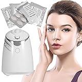 Face Mask Maker Machine mit 32 Stk. Kollagen, Face Mask Machine, Gesichtsbehandlung, DIY Natural Fruit Vegetable Mask SPA Hautpflege für Handbrust Hand Neck Skin Care (Maschine)