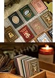 600 Stk Vintage Scrapbooking Papier Washi Sticker Set, DIY Vintage Journaling papier Supplies, Washi Scrapbooking Vintage Papierblöcke, Dekoratives Briefpapier für Scrapbooking Reisetageb