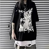 ZXIU Hip Hop Tshirt Streetwear Männer Frauen Japanische Kühle Punk Tops Übergroße Sommer Männer Halbhülse EIN Stück T-Shirt-B_XL