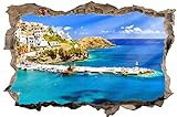 Hafen Schiffe Griechenland Kreta Wandtattoo Wandsticker Wandaufkleber D0461 Größe 40 cm x 60
