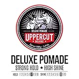 Uppercut Deluxe Deluxe Pomade, Professional Water-Based Pomade For Men With A Strong Hold High Shine Finish, Easy to Wash Out, No Residue 100g