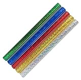 Idena 60054 - Klebe-Folie Hologramm in Rot, Grün, Blau, Gold und Silber, 5 Rollen wasserdichte Bastel-Folie zu je 1 m x 33 cm, selbstklebende Glitzer-Folie mit 3D-Effekt zum Basteln und Dek