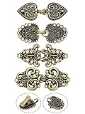 4 Stück Vintage Pullover Schal Clips Retro Wirbel Strickjacke Umhang Pin Antike Umhang Clips Keltische Pullover Verschluss Kleid Hemd Brosche Verschluss für Frauen Mädchen (Bronze)