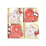 Grebest 12 Teile/Satz Weihnachts Baum Ornamente Desktop Dekor Festliche Kamin Hängende Schmuckstücke kompatibel mit Hochzeit D