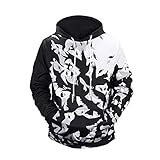 LLZGPZWY 3D Hoodie Kapuzenpullover Langarm Sweatshirt Kapuzenjacke Herbst Winter Lederkostüm Digital Vogel 3D Print Hoodie Pullover Herrenbekleidung, L6692A, XXL