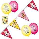 HHO Bibi und Tina-Party-Set Deko - Dekoset 1 - Wimpelkette Luftb