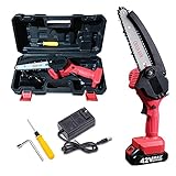 Akku KettensäGe,Mini Akku Kettensage 6 Zoll Kettensage Elektro Geeignet Zum Formen Von BäUmen Terrassen R