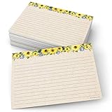 321Done Jumbo-Karteikarten, Motiv: Sonnenblumen, hergestellt in den USA, groß, 12,7 x 17,8 cm (50 Stück)