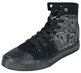 Black Premium by EMP Schwarze Sneaker mit Skull-Print Unisex Sneaker high schwarz EU43 Textil B