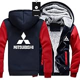 CONVERMPU Thicken Velvet Hoodie Mitsu-bishi Printing Cardigan Warme Jacke Männer Frau Casual Sweatshirt Winddichte Daunenjacken Baumwolle/C / 3XL