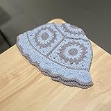 Unisex-Adult Hat Mütze,Strickmütze mit Dome-Stickerei, Colorblock Warm Sweater, Hellblau, Einheitsgröße,Strickmütze Mütze mit Bommelmü