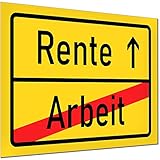 KAVARO Rentner Geschenk - Abschiedsgeschenk Kollegen - Schild für Oma und Op