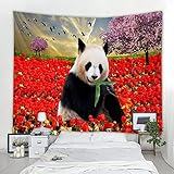 Fantasy Panda Dekoration Tapisserie Wandhalterung Mandala Böhmische Hippie Tapisserie Decke Hängendes Tuch A3 130x150