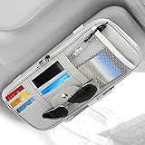 Linkstyle Auto Sun Visor Organizer Auto Interieur Leder Zubehör Aufbewahrungstasche Beuteltasche Tasche für Kartenlizenzschlüssel Handy Rechnung Dok