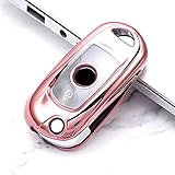 MWBLN Autoschlüsselabdeckung,TPU Autoschlüsselabdeckung, für Opel Vauxhall Astra K Corsa E für Buick Verano Encore GX GL6 2019 2020 2018, Flip Key Case Halter Abdeckung rosa Farb