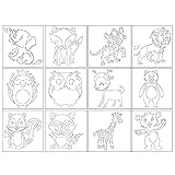 12 Teile/Satz 13cm Zoo Tiere Eichhörnchen Löwen DIY Layering Schablonen Malerei Scrapbook Färbung Prägealbum Dekorative Vorlag
