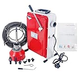 TABODD 550W Elektrisch Rohrreinigungsmaschine GQ-100, 220V Elektrische Hochdruckreinigungsmaschine Rohre Pipeline Baggermaschine mit 6 Bohr- und Schneidköpfe für 20mm - 110mm Ab