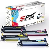 SPS 4er Set Kompatibel Tonerkartuschen Ersatz für Samsung CLT-K407S CLT-C407S CLT-Y407S CLT-M407S Toner 4072 CLP320 CLX3185FN CLX3185FW CLX3185N CLX3185W Schwarz Cyan Magenta Gelb(CLT-407S Toner Set)