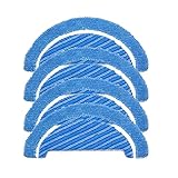 WYLWYL LILIYADAY Hauptbürste Seitenbürste Hepa Filter Mopp Ersatz Fit for Cecotec Conga 1790 Ultra Roboter Staubsauger Ersatzteile (Color : 4PCS Mop Cloth)