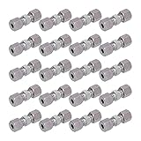 Bremsleitungsverbinder-Kit, 20 Stück 35 mm/1,38 Zoll Schnellkupplung Doppelschneidring Kein Bördeln zur Reparatur von 4,75 mm/0,19 Zoll Bremsleitung