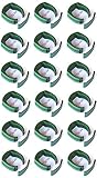 18 x Ø 34 mm Zaun Pfosten Halter Clip für Gartenzaun Schweißdraht Gartengitter Befestigung an Zaun-Pfahl grün RAL 6005
